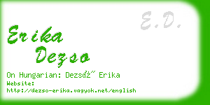 erika dezso business card